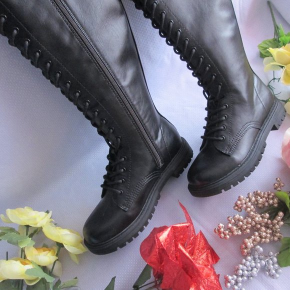 SO LULLABIES BLACK KNEE HIGH BOOTS (SIZE 7) - Picture 3 of 16